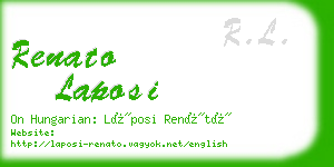 renato laposi business card